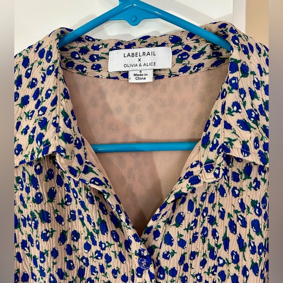 ASOS Labelrail x Olivia & Alice button-up short sleeve maxi dress women’s size 4 - Picture 7 of 16